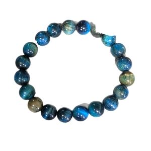 Blue Cat's Eye Beaded Bracelet